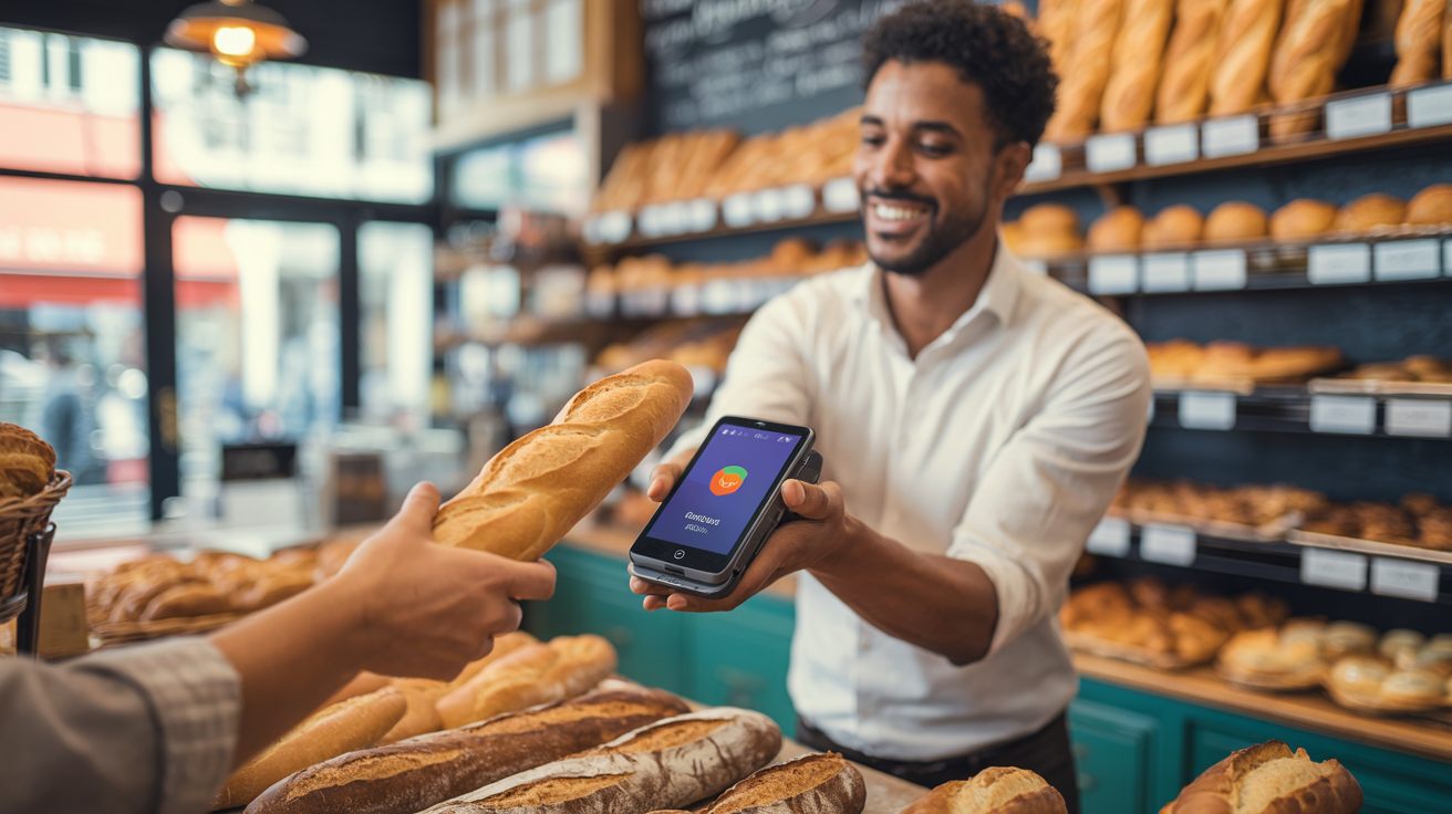 Encaissement avec iotill Pocket dans une boulangerie