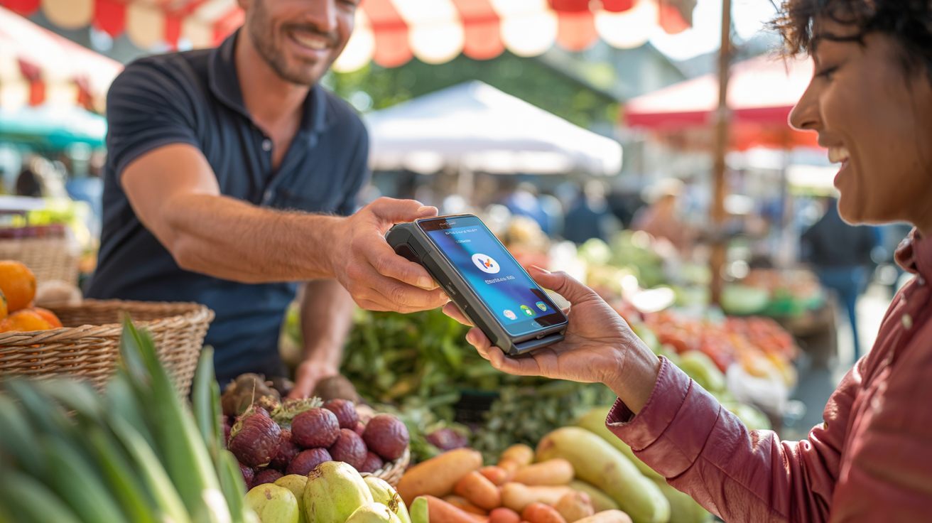 Vente en mobilité sur un marché avec iotill Pocket