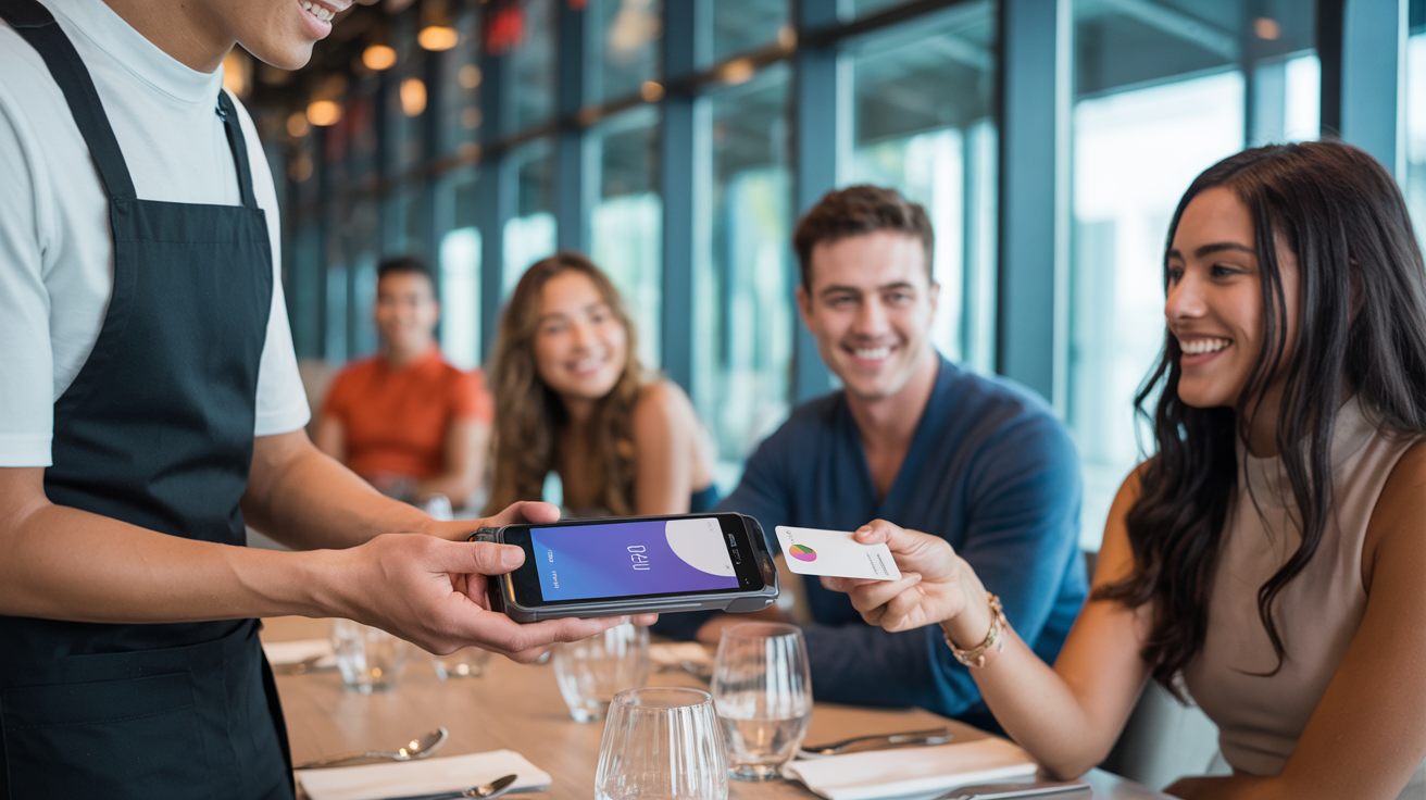 Encaissement à table avec iotill Pocket dans un restaurant